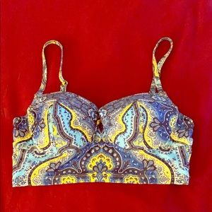 Becca underwire print bikini top